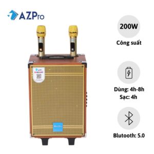 Loa Kéo AZ-V9 (02 Mic) Vàng Bas 20