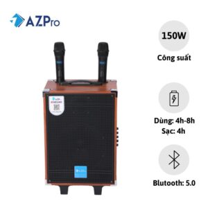 Loa Kéo AZ-V8 (02 Mic) Đen Bas 20