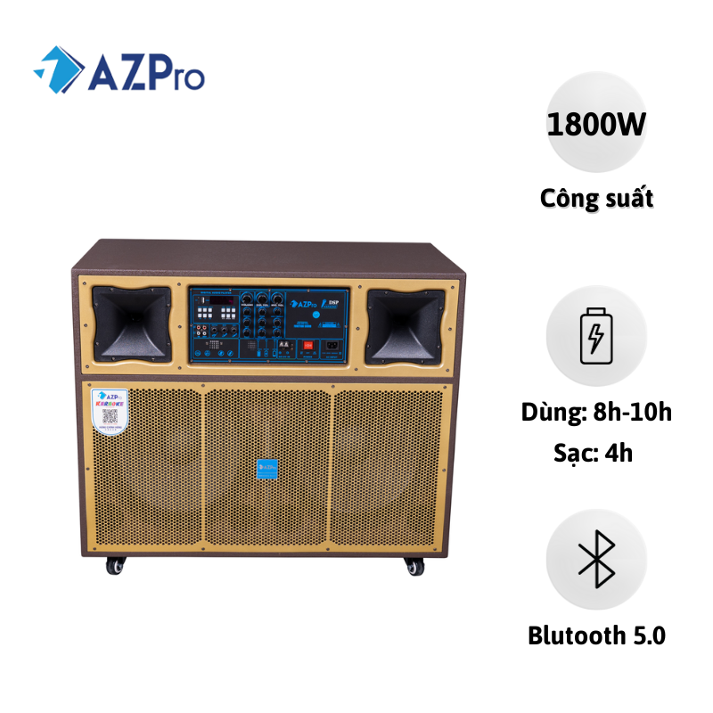 Loa Kéo KARAOKE AZ-216A (2 Bas40 Ngang) - Hàng Nhập Khẩu