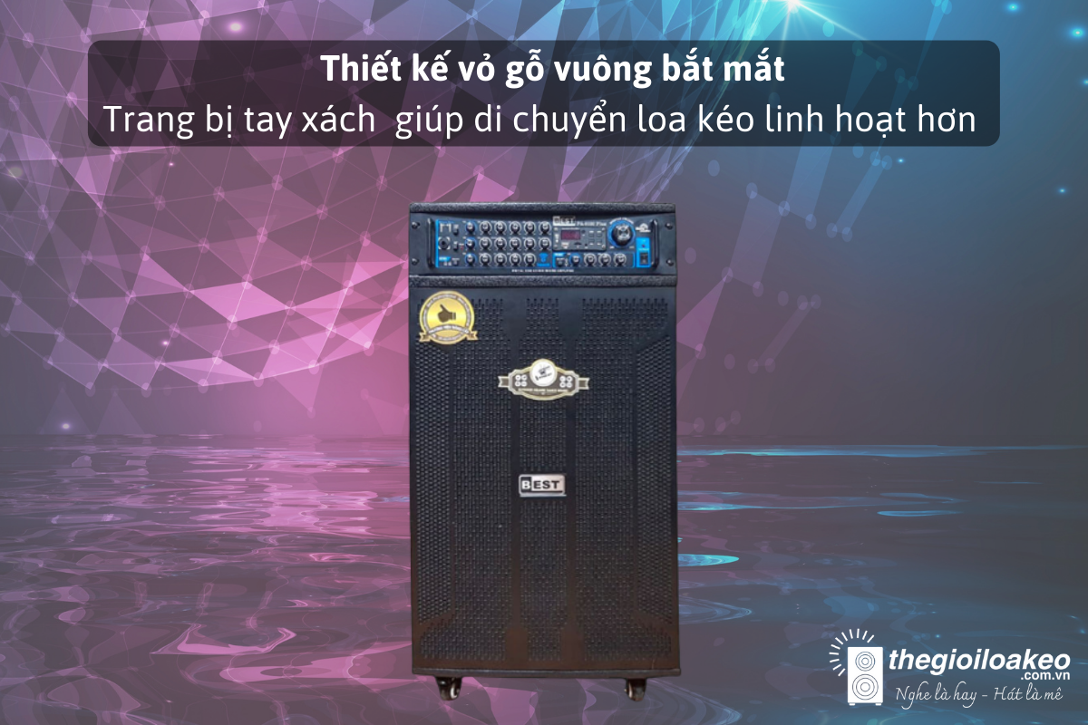 LOA KÉO KARAOKE ĐIỆN DI ĐỘNG BEST PA-9100 PLUS – Loa 3 đường tiếng - Điện Máy Plus