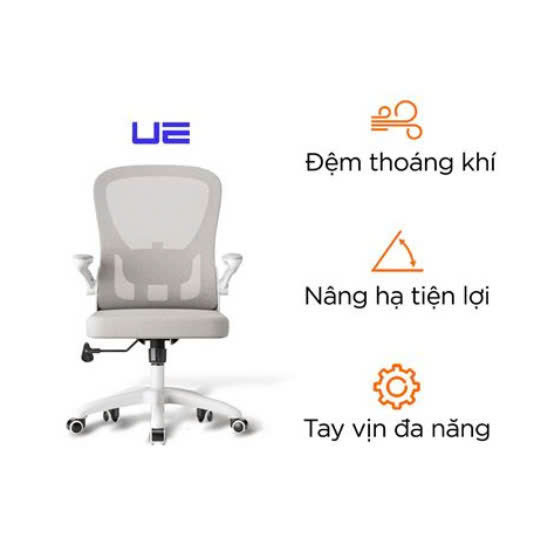 Ghế công thái học Yongyi Xiao H – Đệm cao su cao cấp, bánh xe đa năng, MC-0027W chính hãng Ghế công thái học Yongyi Xiao H – Đệm cao su cao cấp, bánh xe đa năng, MC-0027W - Điện Máy Plus