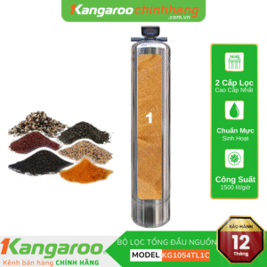 Bộ lọc tổng đầu nguồn gia đình KG1054TL1C-INOX, Van tự động, Xử lý Canxi