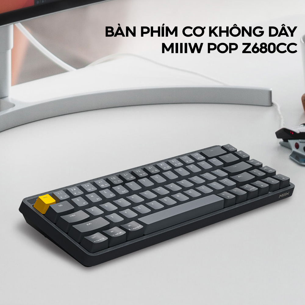 Bàn phím cơ Xiaomi MIIIW POP Z680cc – Không dây, Switch Gateron, LED, 68 phím chính hãng Bàn phím cơ Xiaomi MIIIW POP Z680cc – Không dây, Switch Gateron, LED, 68 phím - Điện Máy Plus