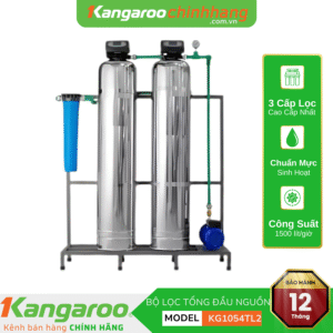 Bộ lọc tổng đầu nguồn gia đình KG1054TL2-INOX, Van tự động, Xử lý Canxi