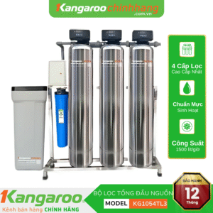 Bộ lọc tổng đầu nguồn gia đình KG1054TL3-INOX, Van tự động, Xử lý Canxi