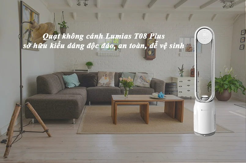 Quạt không cánh Lumias T08 Plus chính hãng Quạt không cánh Lumias T08 Plus - Điện Máy Plus
