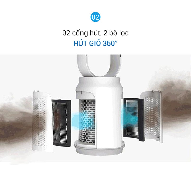 Quạt không cánh Lumias T08 Pro – 38W, 3 chế độ gió chính hãng Quạt không cánh Lumias T08 Pro – 38W, 3 chế độ gió - Điện Máy Plus