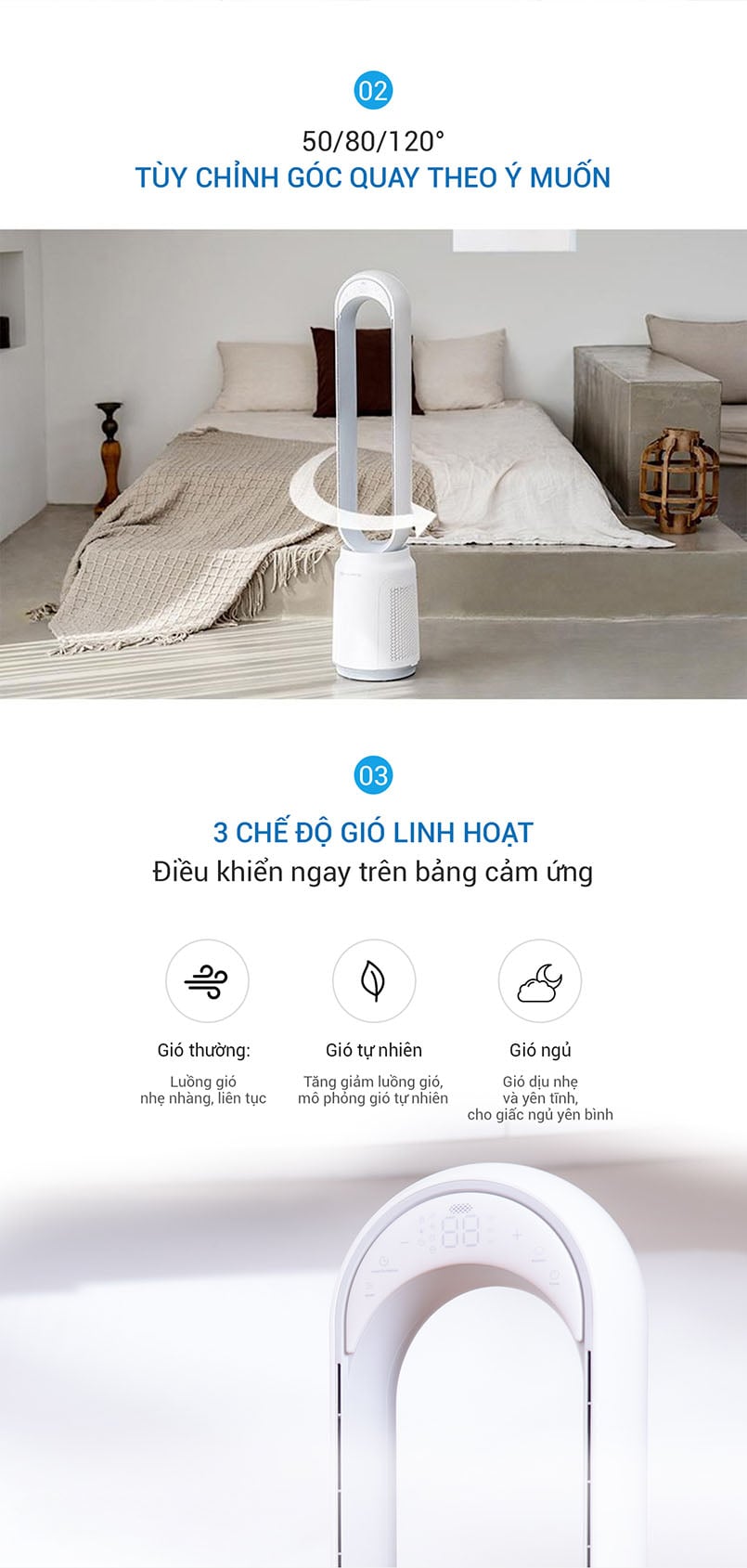 Quạt không cánh Lumias T08 Pro – 38W, 3 chế độ gió chính hãng Quạt không cánh Lumias T08 Pro – 38W, 3 chế độ gió - Điện Máy Plus