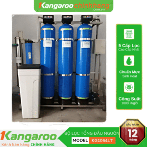 Bộ lọc tổng Kangaroo 5 cấp KG1054LT-5 van tự động 1000l/h siêu lọc