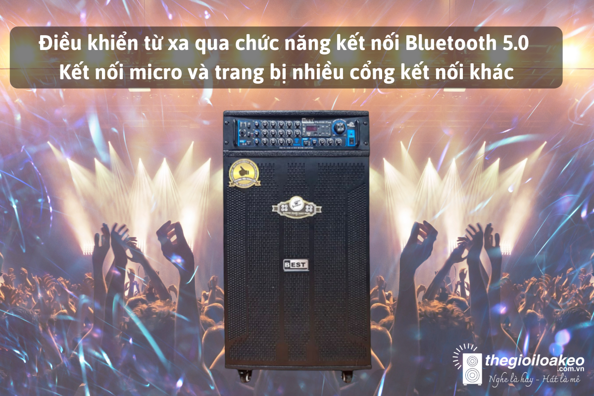 LOA KÉO KARAOKE ĐIỆN DI ĐỘNG BEST PA-9100 PLUS – Loa 3 đường tiếng - Điện Máy Plus