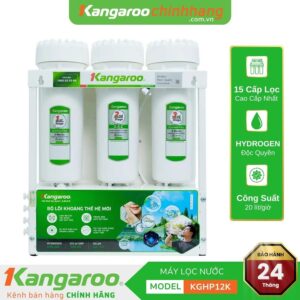 Máy lọc nước Hydrogen ion Kiềm Kangaroo KGHP12K + lõi ASEN + đèn UV - Siêu Lọc 15 Lõi