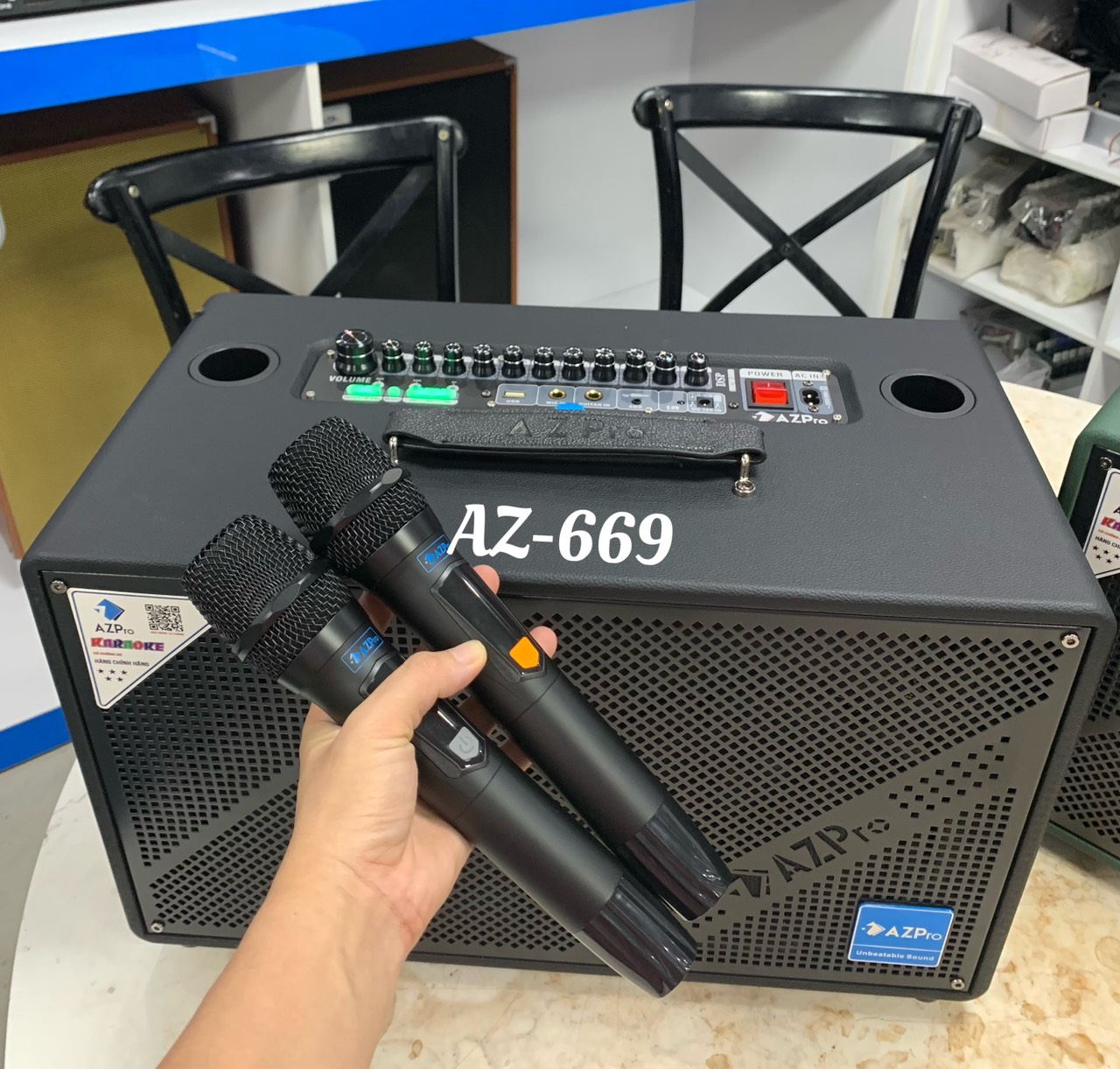 Loa Xách Tay AZ-669 (2 Bas20) - Điện Máy Plus