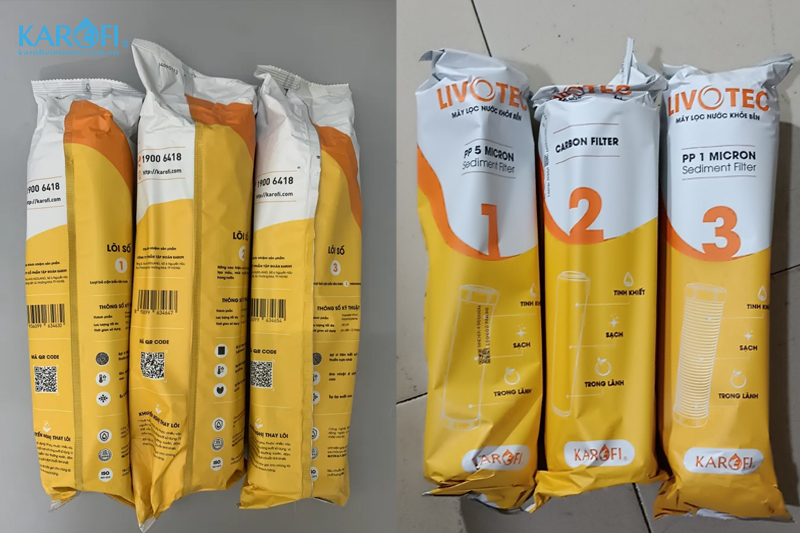 Bộ lõi lọc nước Karofi Livotec 123 chính hãng Bộ lõi lọc nước Karofi Livotec 123 - Điện Máy Plus
