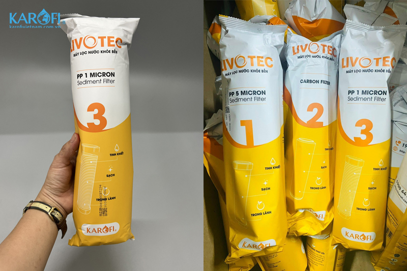Bộ lõi lọc nước Karofi Livotec 123 chính hãng Bộ lõi lọc nước Karofi Livotec 123 - Điện Máy Plus
