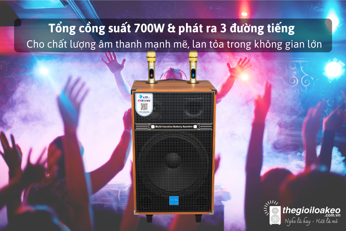 Loa Kéo KARAOKE AZ-C16A Bas40 (3 ĐT) - Điện Máy Plus