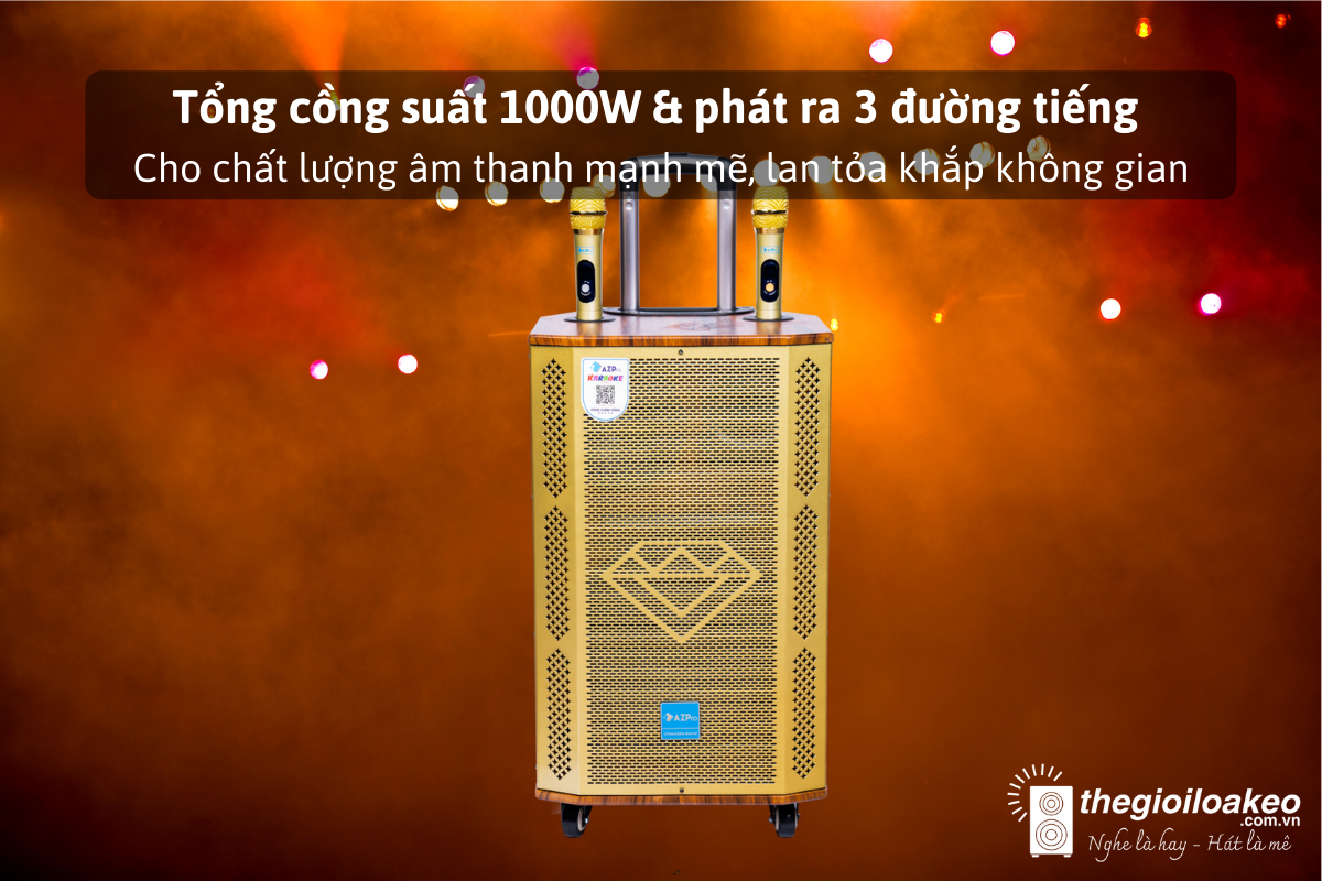 Loa Kéo KARAOKE AZ-2206A Bas 30 (3 ĐT) - Điện Máy Plus