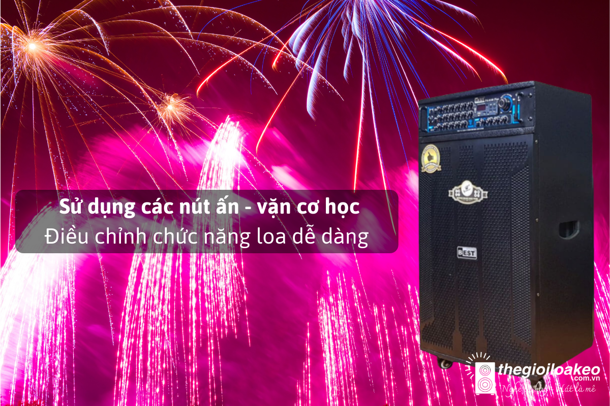 LOA KÉO KARAOKE ĐIỆN DI ĐỘNG BEST PA-9100 PLUS – Loa 3 đường tiếng - Điện Máy Plus