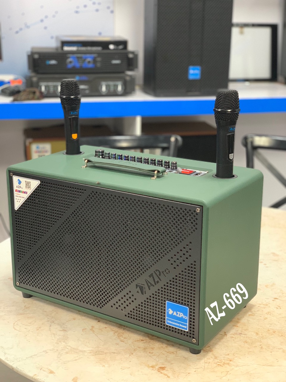 Loa Xách Tay AZ-669 (2 Bas20) - Điện Máy Plus