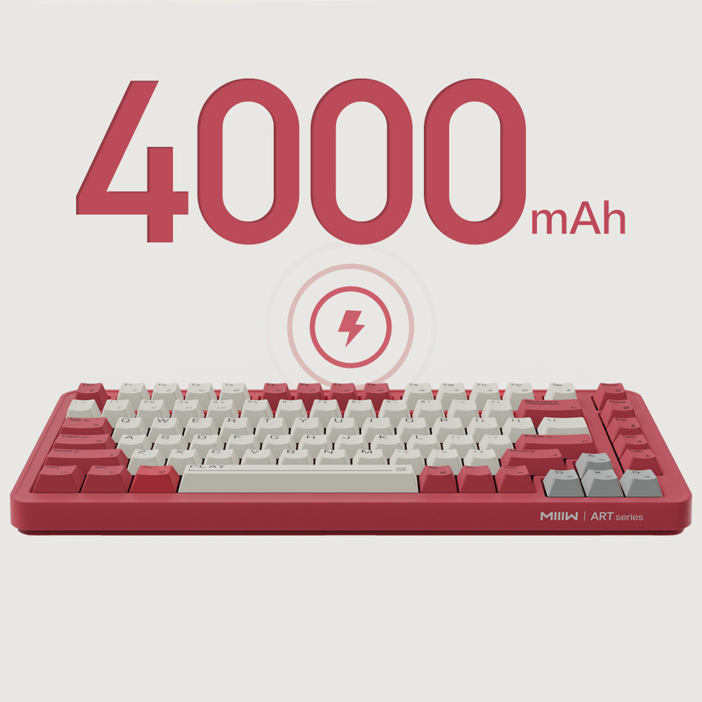 Bàn phím cơ Xiaomi MIIIW ART Z830 – Không dây, Switch Gateron G Pro, RGB, Hotswap, Gasket mount, 83 phím chính hãng Bàn phím cơ Xiaomi MIIIW ART Z830 – Không dây, Switch Gateron G Pro, RGB, Hotswap, Gasket mount, 83 phím - Điện Máy Plus