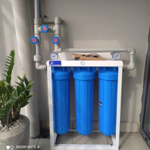 Bộ lọc tổng đầu nguồn 3 cấp 20 inch nhỏ gọn - Lắp cho chung cư