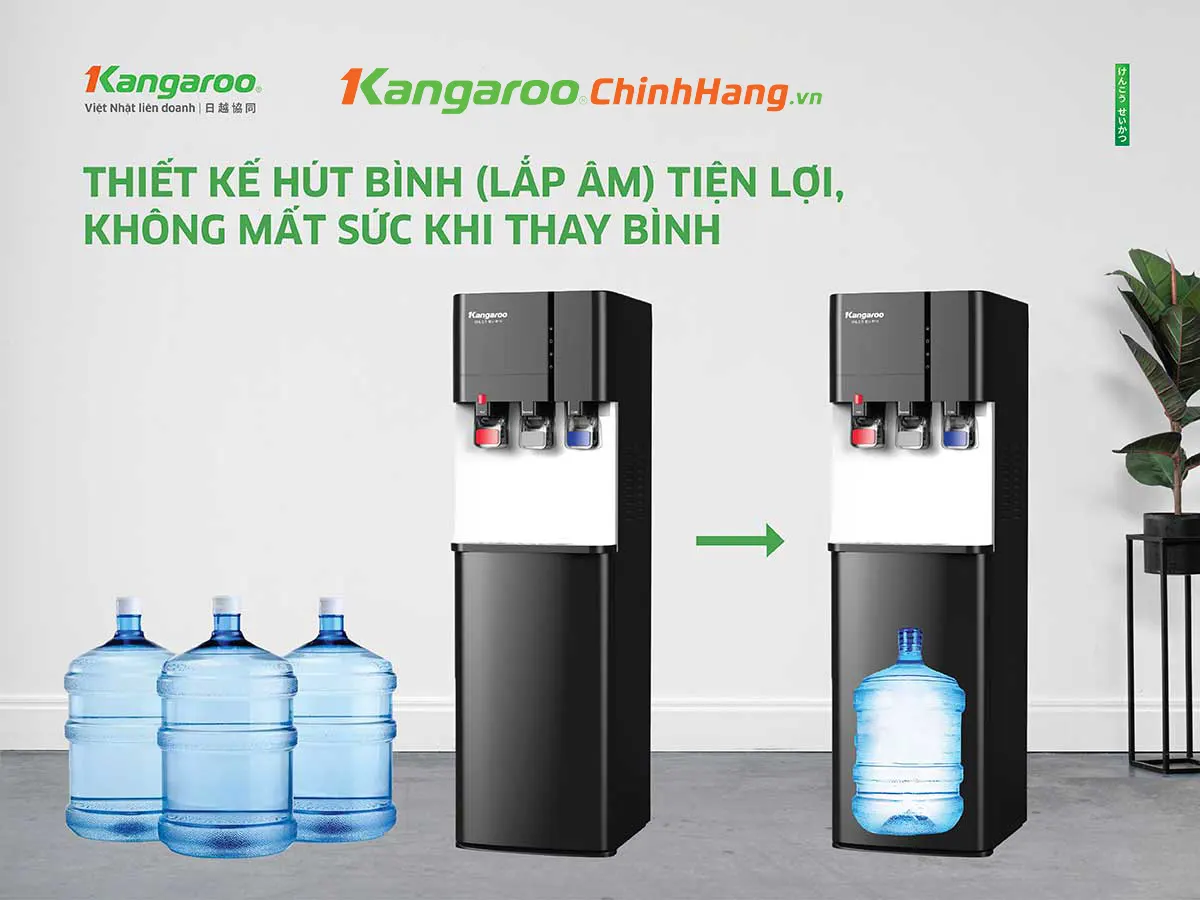 Cây nước nóng lạnh Kangaroo KG699A3 – Cây Hút Bình, Mới 2025 - Điện Máy Plus