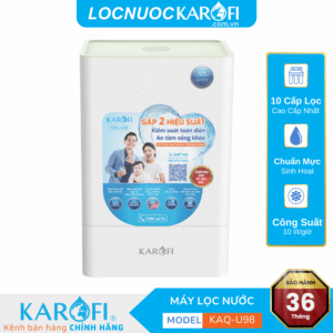 Máy lọc nước Karofi KAQ-U98 – 10 LÕI – VỎ HỘP – VÒI LED THÔNG MINH
