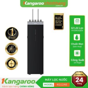 Máy lọc nước Kangaroo Hydrogen nóng lạnh KG12A6 - 12 lõi, Mẫu 2025