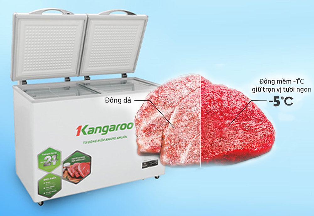 Tủ đông mềm Kangaroo KG268DM2 chính hãng Tủ đông mềm Kangaroo KG268DM2 - Điện Máy Plus