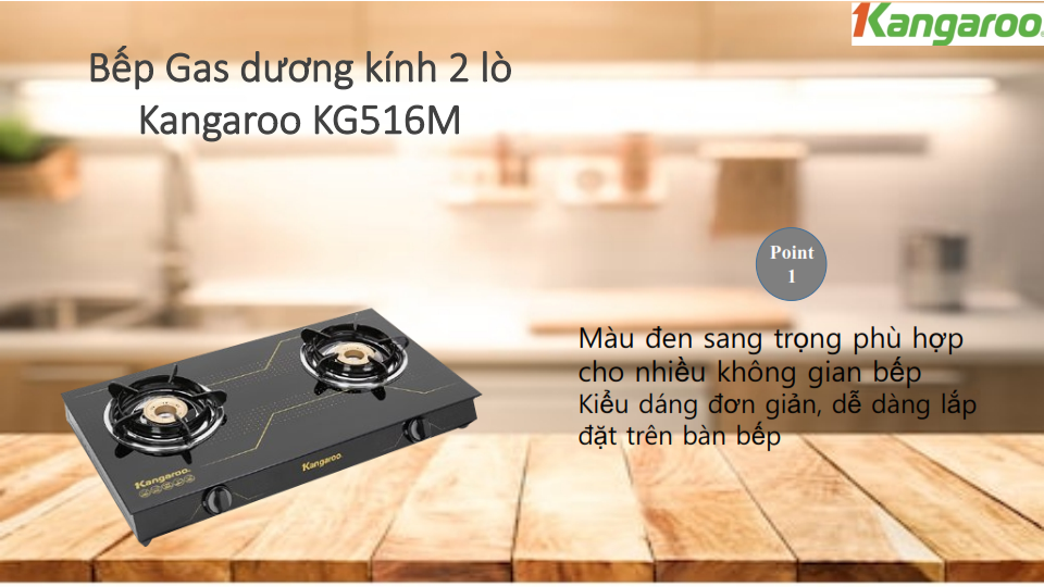 Bếp Gas đôi Kangaroo KG516M - Điện Máy Plus