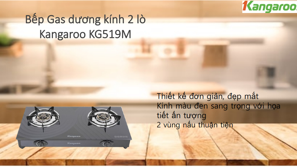Bếp ga đôi Kangaroo KG519M - Điện Máy Plus