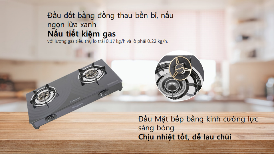 Bếp ga đôi Kangaroo KG519M - Điện Máy Plus