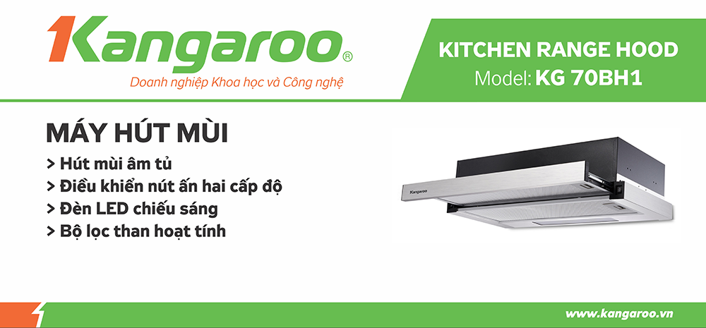 Máy hút mùi Kangaroo KG70BH1 chính hãng Máy hút mùi Kangaroo KG70BH1 - Điện Máy Plus