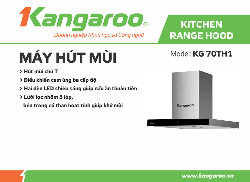 Máy hút mùi Kangaroo KG70TH1 - Điện Máy Plus