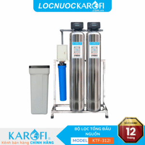 Bộ lọc tổng đầu nguồn gia đình KTF-312i - 3 cấp, Van tự động, Xử lý Canxi