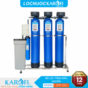 Bộ lọc tổng đầu nguồn gia đình KTF-313 - 3 Cấp, Van tự động, Xử lý Canxi, Sắt