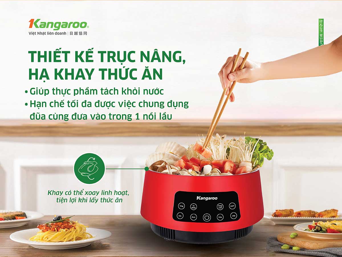 Nồi lẩu điện thang máy Kangaroo KGEH5D1 - Điện Máy Plus