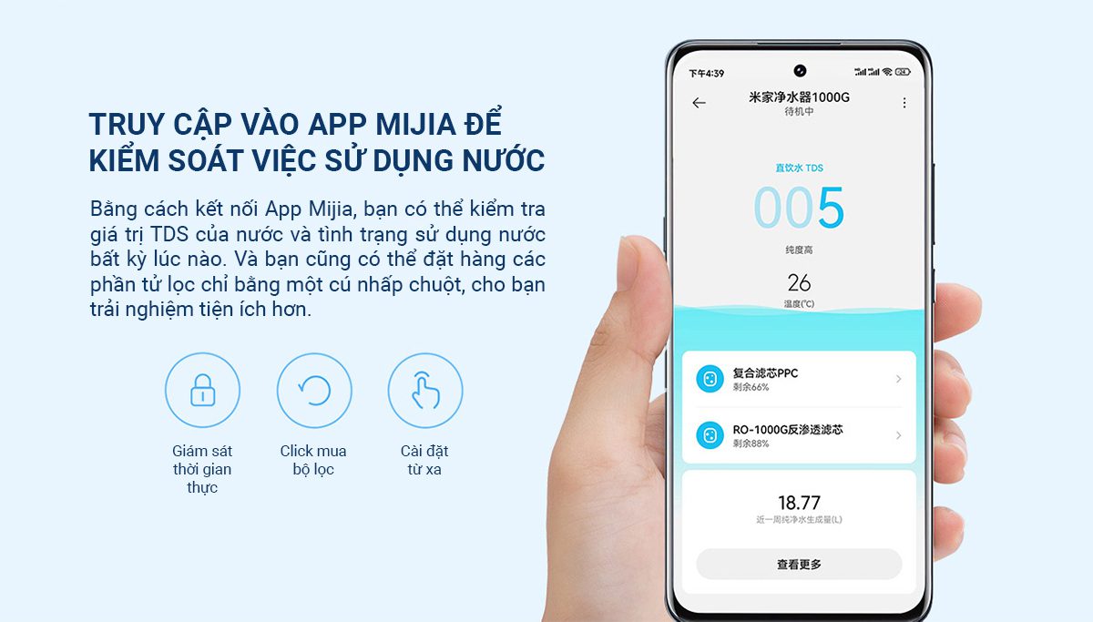 Máy lọc nước Xiaomi 1000G - Điện Máy Plus
