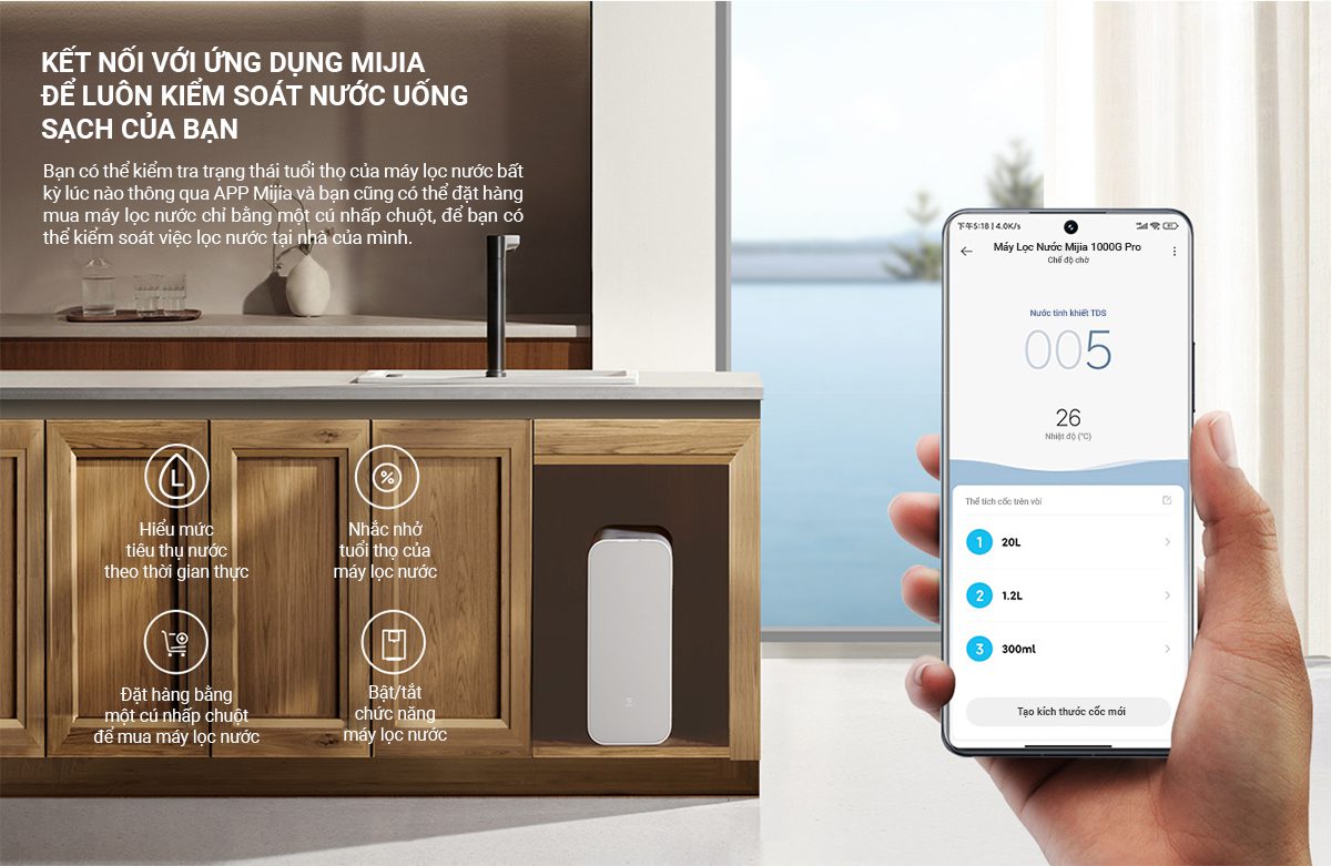 Máy lọc nước Xiaomi 1000G Pro - Điện Máy Plus
