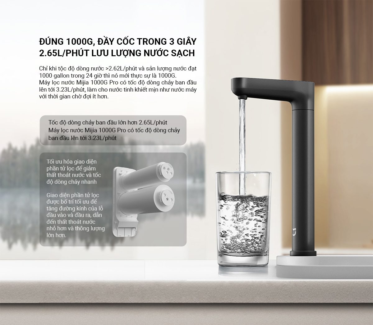 Máy lọc nước Xiaomi 1000G Pro - Điện Máy Plus