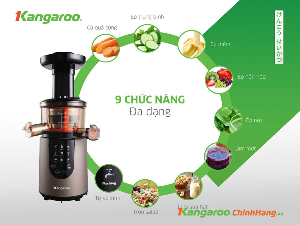 Máy ép chậm Kangaroo KG180SJD - Điện Máy Plus