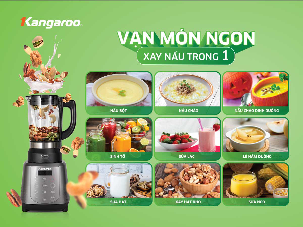 Máy làm sữa Hạt Kangaroo KG12BH - Điện Máy Plus