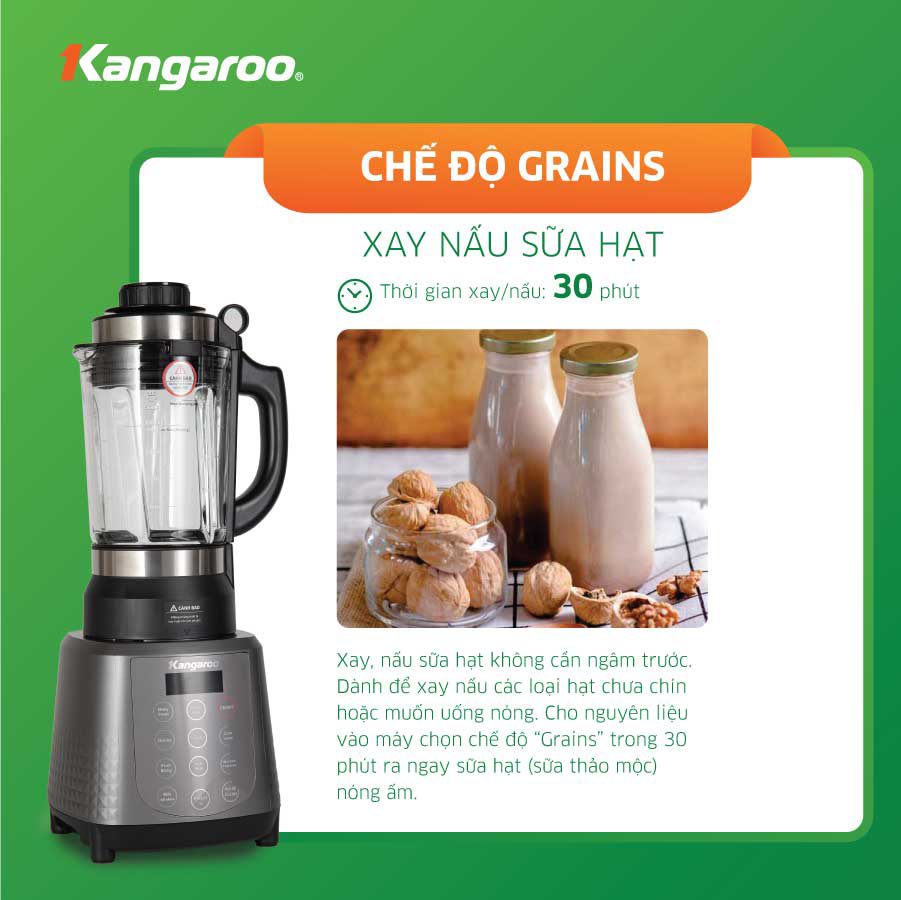 Máy làm sữa Hạt Kangaroo KG12BH - Điện Máy Plus
