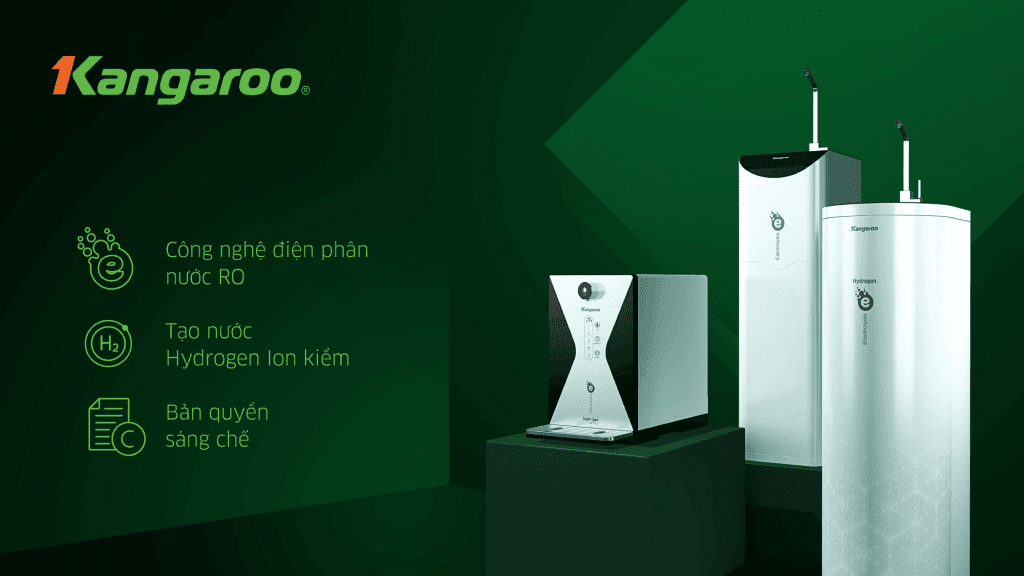 Máy lọc nước Kangaroo Hydrogen ion kiềm KG100EED LUX Series - Điện Máy Plus