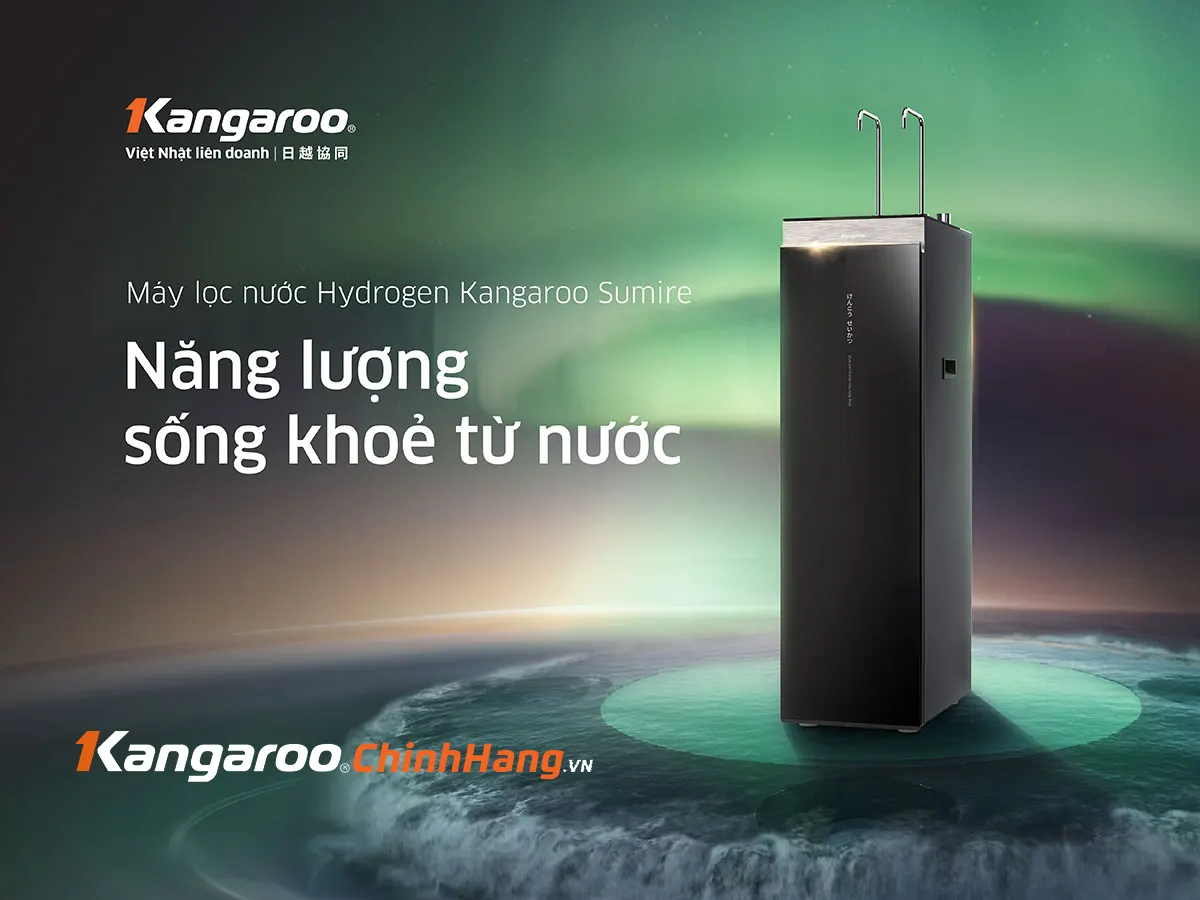Máy lọc nước Kangaroo Hydrogen nóng lạnh KG11A8 – 11 lõi, Mẫu 2025 - Điện Máy Plus
