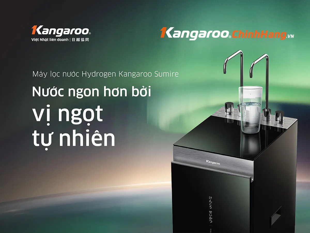 Máy lọc nước Kangaroo Hydrogen nóng lạnh KG11A8 – 11 lõi, Mẫu 2025 - Điện Máy Plus