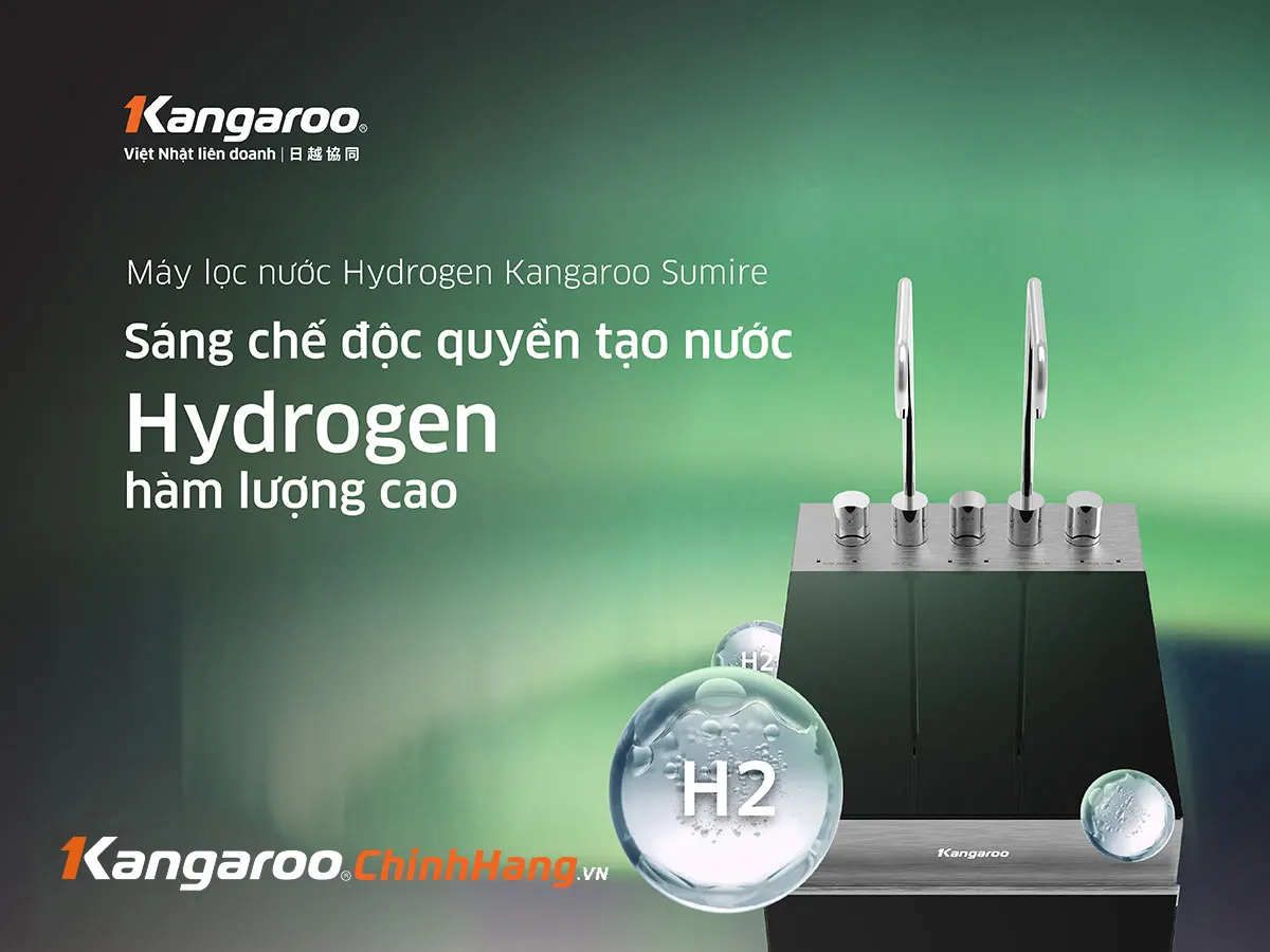 Máy lọc nước Kangaroo Hydrogen nóng lạnh KG11A8 – 11 lõi, Mẫu 2025 - Điện Máy Plus