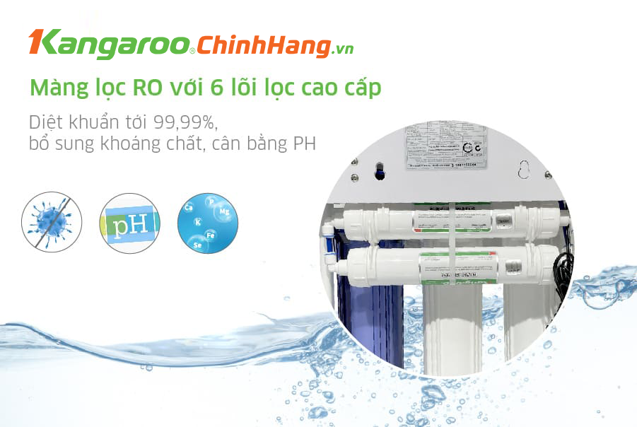 Máy lọc nước Kangaroo KGRP68EC – 6 Lõi Lọc - Điện Máy Plus