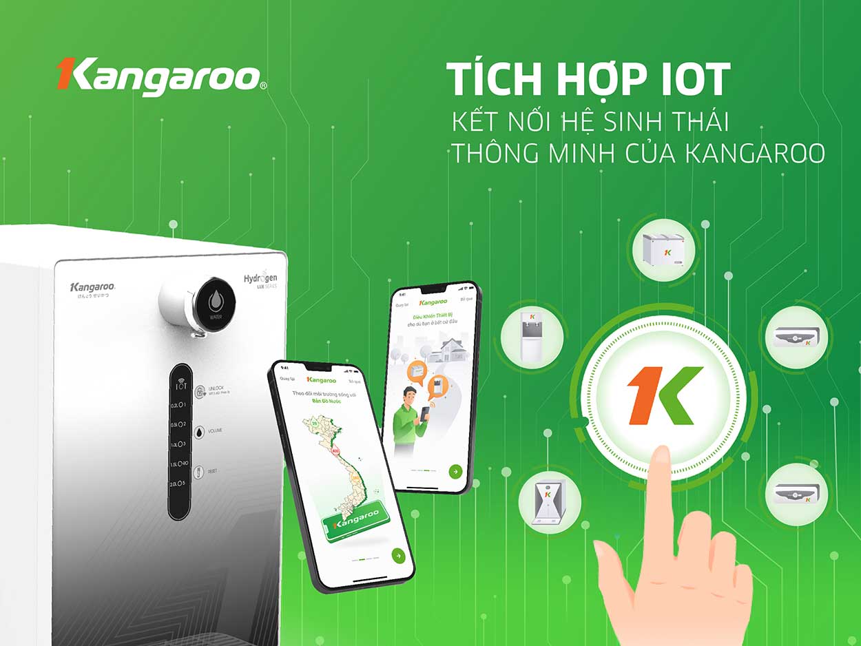 Máy lọc nước Kangaroo Hydrogen KG100HED-IOT - Điện Máy Plus