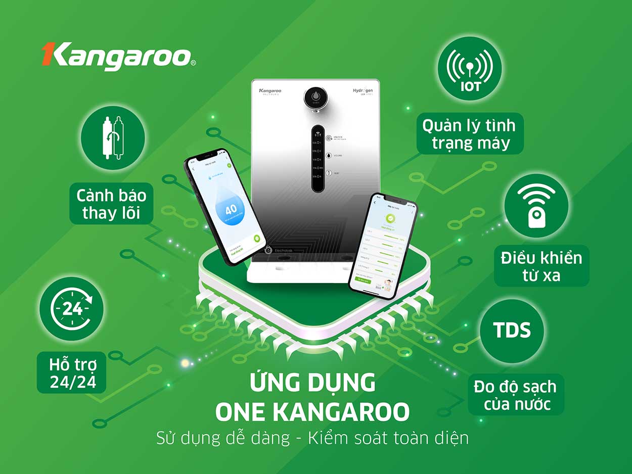 Máy lọc nước Kangaroo Hydrogen KG100HED-IOT - Điện Máy Plus