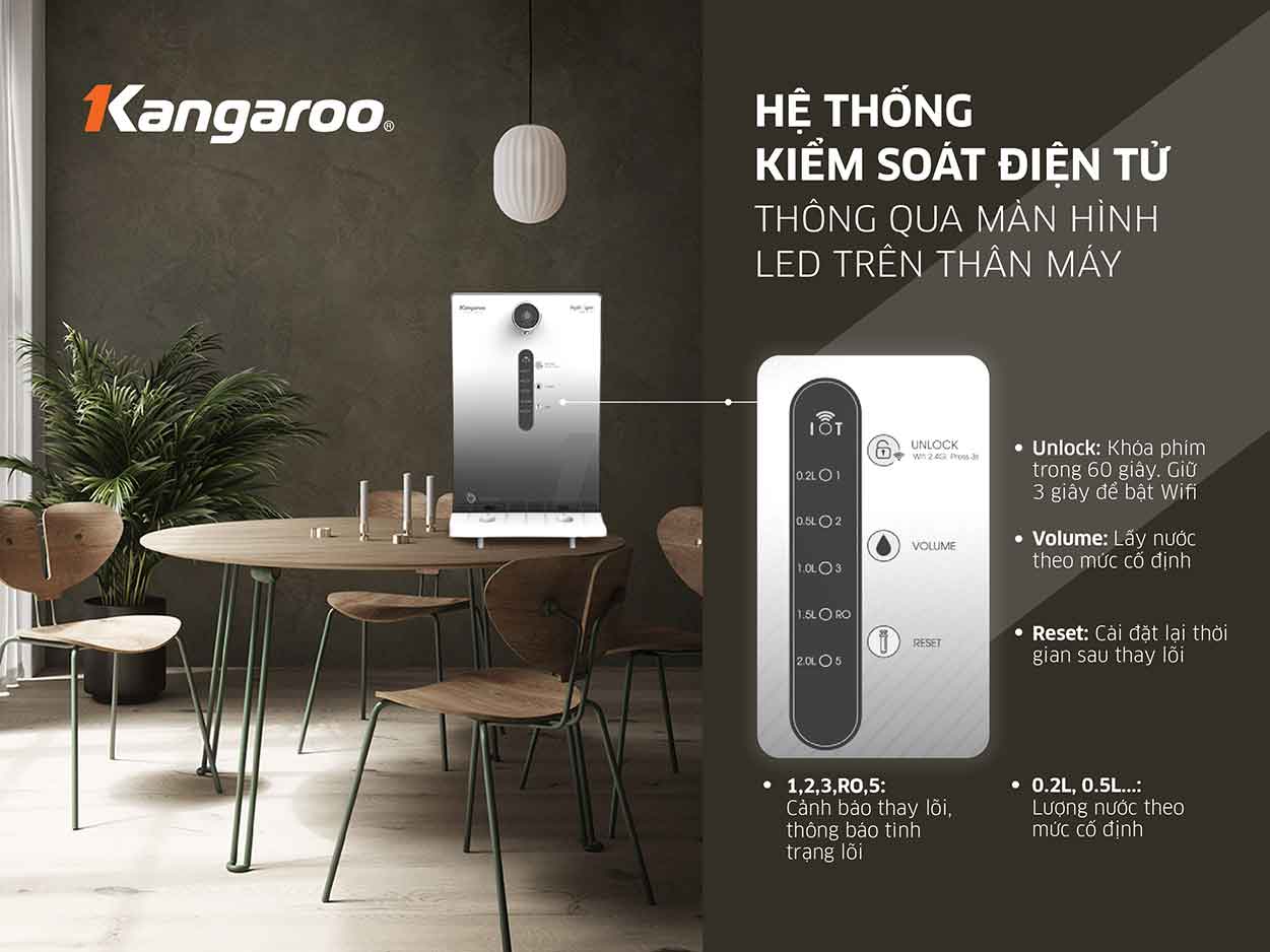 Máy lọc nước Kangaroo Hydrogen KG100HED-IOT - Điện Máy Plus